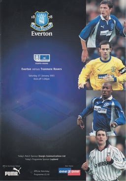 Everton v Tranmere Rovers programme cover